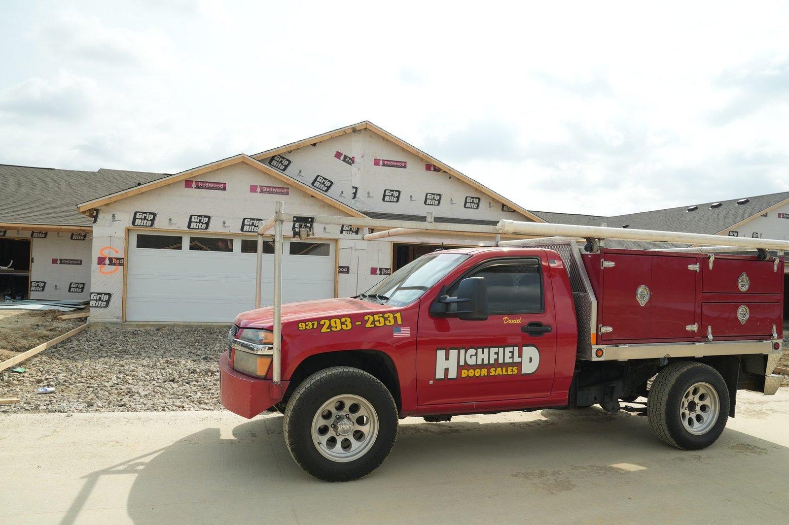 Carriage style garage door installation