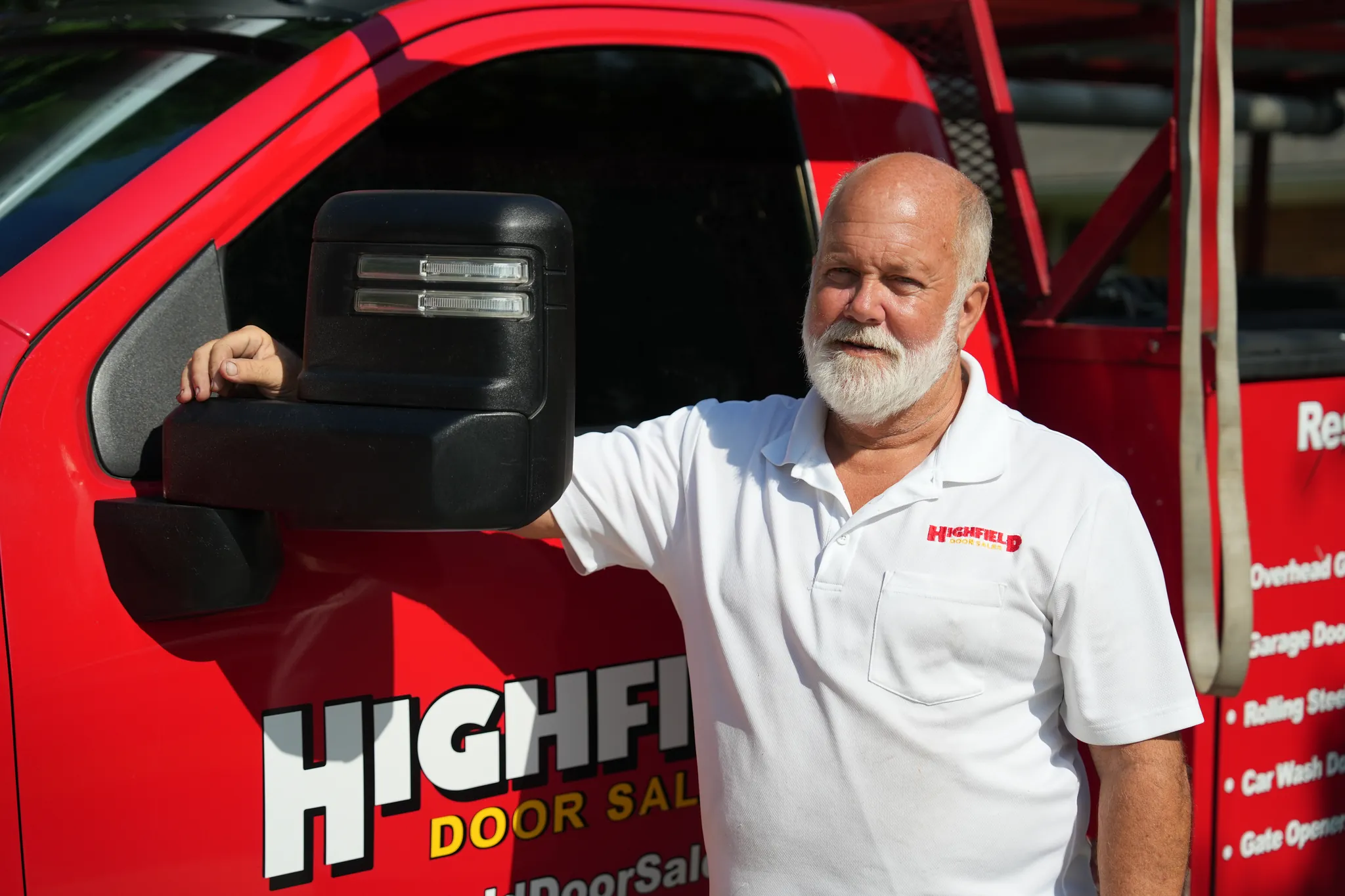 Highfield Door Sales team by truck